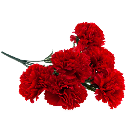 CV35341-2 KÜNSTLICHE BLUMEN NELKEN FRÜHLINGSSTRAUSS DEKORATIVES LAUB SCHILF NELKE
