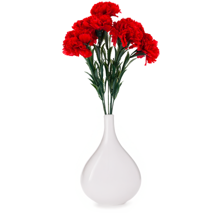 CV35341-2 KÜNSTLICHE BLUMEN NELKEN FRÜHLINGSSTRAUSS DEKORATIVES LAUB SCHILF NELKE