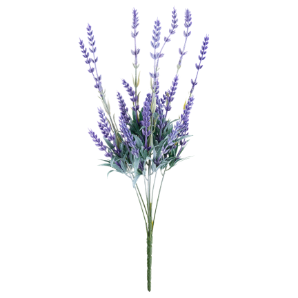 CV35471 KÜNSTLICHER LAVENDELBLUMENSTRAUSS 48 CM 7 ZWEIGE DEKORATIV REALISTISCH