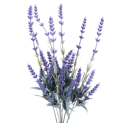 CV35471 KÜNSTLICHER LAVENDELBLUMENSTRAUSS 48 CM 7 ZWEIGE DEKORATIV REALISTISCH