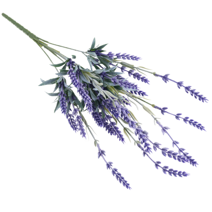 CV35471 KÜNSTLICHER LAVENDELBLUMENSTRAUSS 48 CM 7 ZWEIGE DEKORATIV REALISTISCH