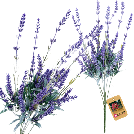 CV35471 KÜNSTLICHER LAVENDELBLUMENSTRAUSS 48 CM 7 ZWEIGE DEKORATIV REALISTISCH