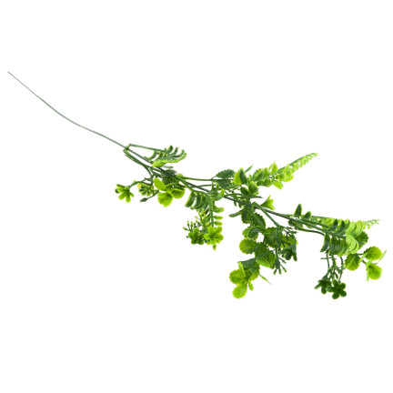Künstlicher Zweig, grün, mit Beeren, als Dekoration für Blumensträuße und Gestecke, 41 cm