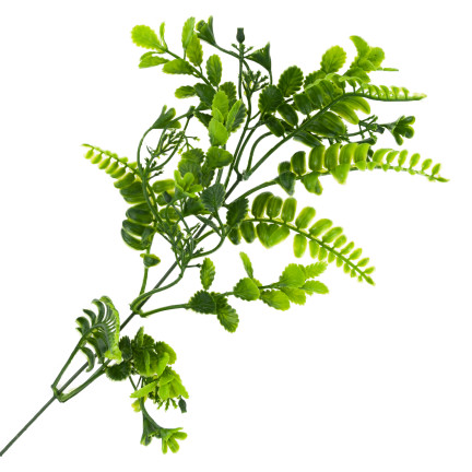 Künstlicher Zweig, grün, mit Beeren, als Dekoration für Blumensträuße und Gestecke, 41 cm