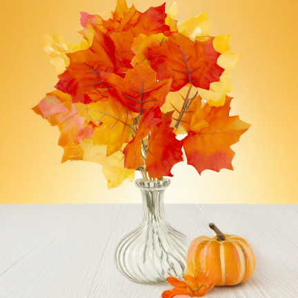 CV36041 KÜNSTLICHE HERBSTBLÄTTER FÜR KOMPOSITION BLUMENSTRAUSS VON BLÄTTERN SCHILF HERBST ZWEIG