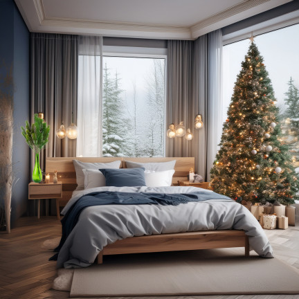 CV36119-2 Weihnachtsbaum, Nadelbaum-Strauß, dichte Zweige, Fichte, Kiefer