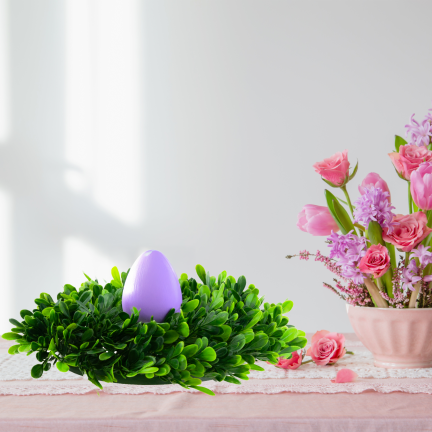CV36359 BUCHSBAUM TÜR GIRLANDE FRÜHLING OSTERN DEKORATION