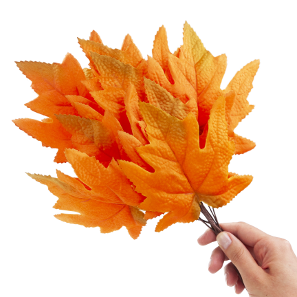 CV36805-1 Künstliche Dekoblätter am Stiel, 9 Stück – Herbst-Set
