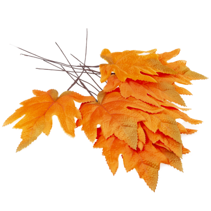 CV36805-1 Künstliche Dekoblätter am Stiel, 9 Stück – Herbst-Set