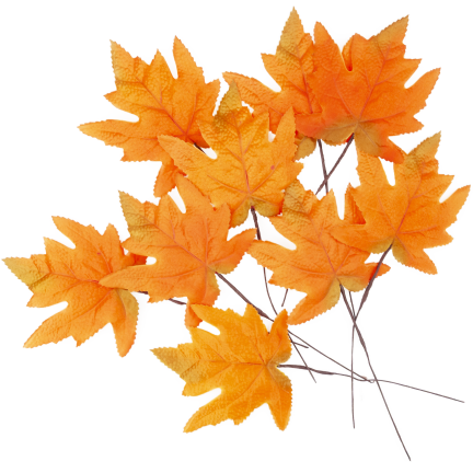 CV36805-1 Künstliche Dekoblätter am Stiel, 9 Stück – Herbst-Set