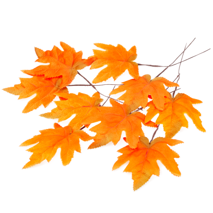 CV36805-1 Künstliche Dekoblätter am Stiel, 9 Stück – Herbst-Set