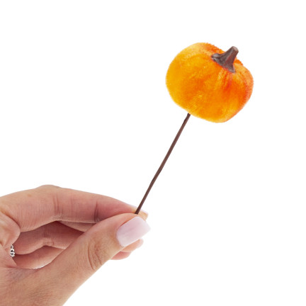 CV36807 Kürbis, künstliche Kürbisse IN PIKU 6PTS orange Dekorative perfekt für Herbst und Halloween