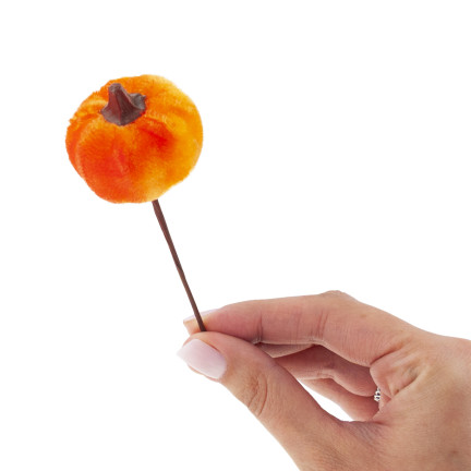 CV36807 Kürbis, künstliche Kürbisse IN PIKU 6PTS orange Dekorative perfekt für Herbst und Halloween