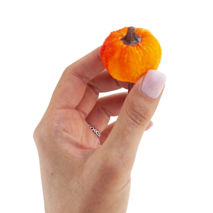 CV36807 Kürbis, künstliche Kürbisse IN PIKU 6PTS orange Dekorative perfekt für Herbst und Halloween