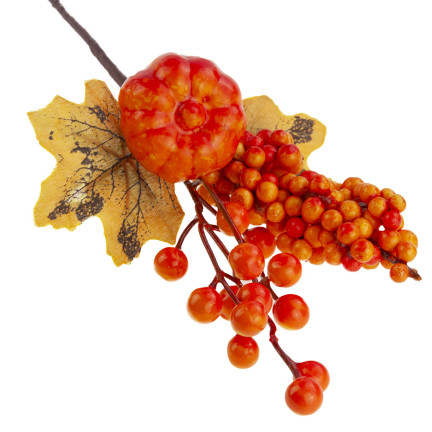 CV36844 Dekorative Zweig mit Kürbis 31?cm, Herbst Dekoration, Kranz, Zusammensetzung