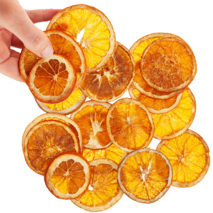 CV37139 Getrocknete Orangenschalen, Kranzschmuck, Dekoration, 50 g