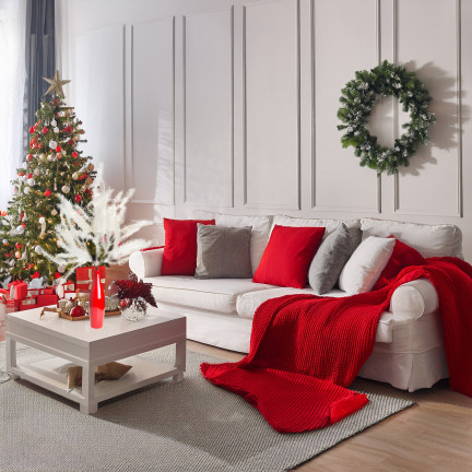 CV37247 DEKORATIV ZWEIG WEISS VERSCHNEIT DICHTEN WEIHNACHTSGIRLANDEN SCHILF