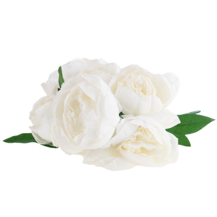 CV38309-1 PEONIA ARTIFICIAL BUNCH x 7 WHITE SPRING PEONIES
