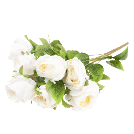 Strauß aus künstlichen Rosen, Rosen im Strauß, naturgetreu, 45 cm