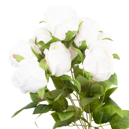 Strauß aus künstlichen Rosen, Rosen im Strauß, naturgetreu, 45 cm