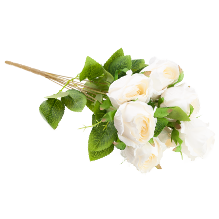 Strauß aus künstlichen Rosen, Rosen im Strauß, naturgetreu, 45 cm