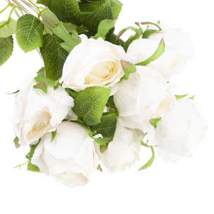 Strauß aus künstlichen Rosen, Rosen im Strauß, naturgetreu, 45 cm