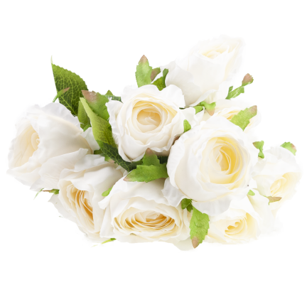 Strauß aus künstlichen Rosen, Rosen im Strauß, naturgetreu, 45 cm