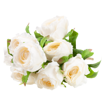 Strauß aus künstlichen Rosen, Rosen im Strauß, naturgetreu, 45 cm