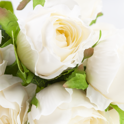 Strauß aus künstlichen Rosen, Rosen im Strauß, naturgetreu, 45 cm