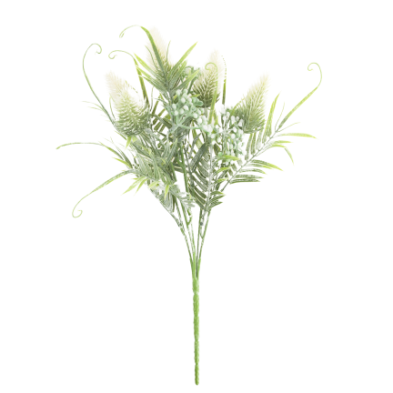 CV38674-1 BUNCH GRASBLÄTTER OSET BLUMEN x 5 WEISS