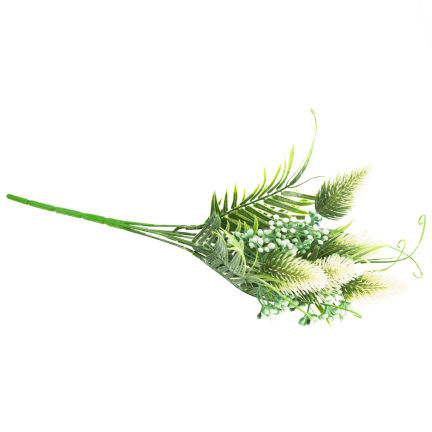CV38674-1 BUNCH GRASBLÄTTER OSET BLUMEN x 5 WEISS