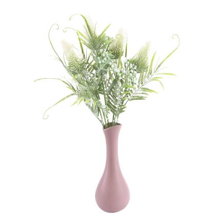 CV38674-1 BUNCH GRASBLÄTTER OSET BLUMEN x 5 WEISS