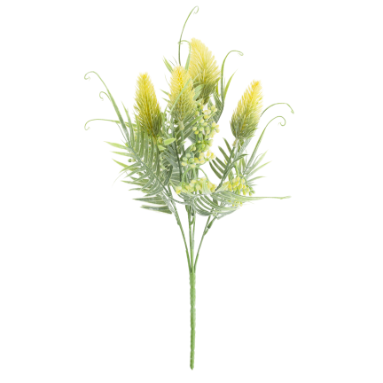 CV38674-2 BUNCH GRASBLÄTTER OSET BLUMEN x 5 GELB