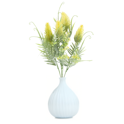 CV38674-2 BUNCH GRASBLÄTTER OSET BLUMEN x 5 GELB