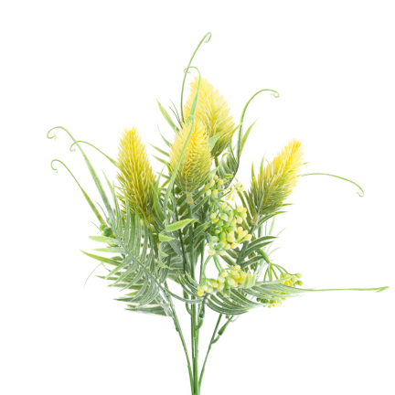 CV38674-2 BUNCH GRASBLÄTTER OSET BLUMEN x 5 GELB
