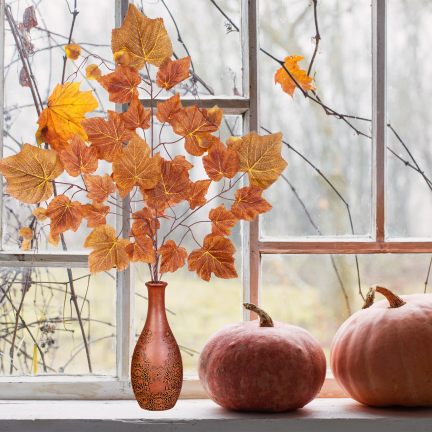 CV38772 Künstlicher Weinreiszweig, herbstlich schattiert, 66 cm