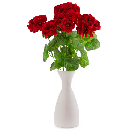 CV38950-2 STRAUSS KÜNSTLICHE GERANIE 48 CM 7 ZWEIGE REALISTISCH DEKORATIV