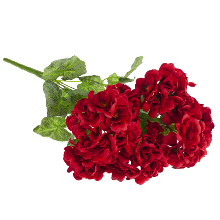 CV38950-2 STRAUSS KÜNSTLICHE GERANIE 48 CM 7 ZWEIGE REALISTISCH DEKORATIV