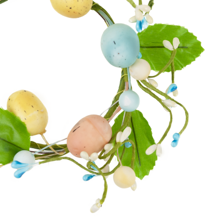 Dekorativer Kranz, Osterdekoration, mit Ostereiern, frühlingshaft, pastellfarben, 23 cm