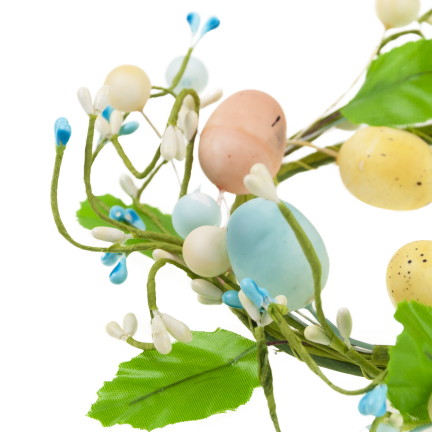 Dekorativer Kranz, Osterdekoration, mit Ostereiern, frühlingshaft, pastellfarben, 23 cm