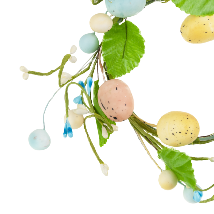 Dekorativer Kranz, Osterdekoration, mit Ostereiern, frühlingshaft, pastellfarben, 23 cm