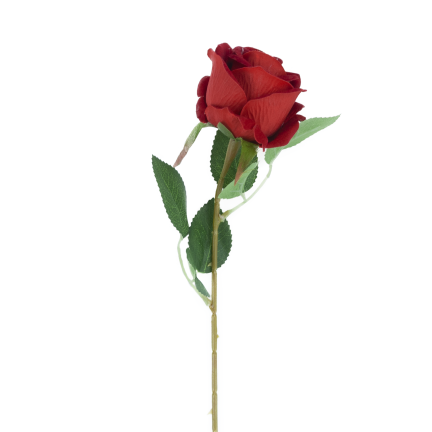 CV40108-2 rote Velours-Zierrose, einzeln