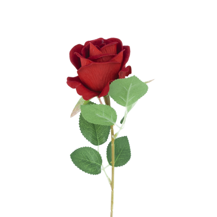 CV40108-2 rote Velours-Zierrose, einzeln