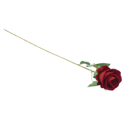 CV40108-2 rote Velours-Zierrose, einzeln