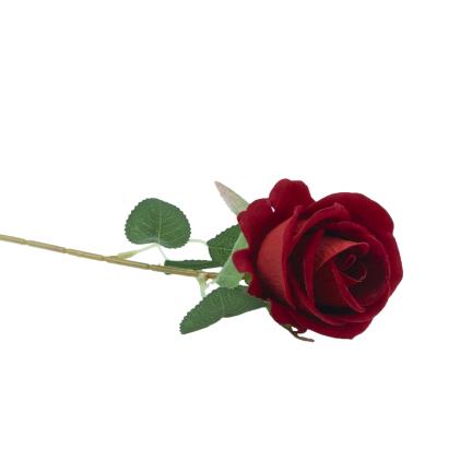 CV40108-2 rote Velours-Zierrose, einzeln