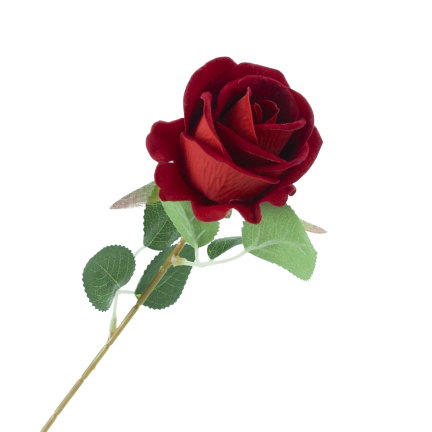 CV40108-2 rote Velours-Zierrose, einzeln