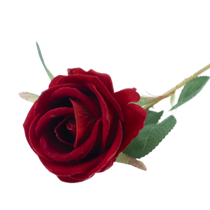 CV40108-2 rote Velours-Zierrose, einzeln