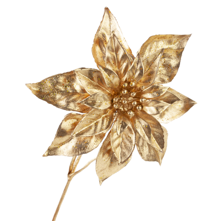 CV40183 Goldener Stern von Bethlehem – elegante, lange Weihnachtsdekoration mit Glitzer