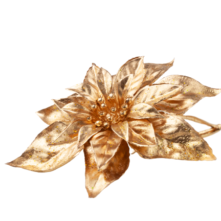 CV40183 Goldener Stern von Bethlehem – elegante, lange Weihnachtsdekoration mit Glitzer