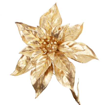 CV40183 Goldener Stern von Bethlehem – elegante, lange Weihnachtsdekoration mit Glitzer